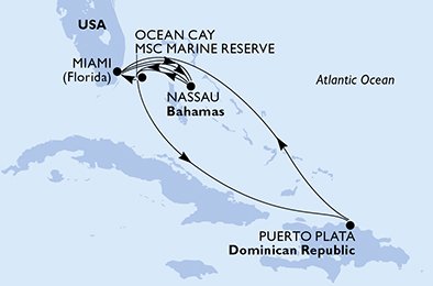 Itinéraire de votre croisière Croisière Caraïbes  Antilles  