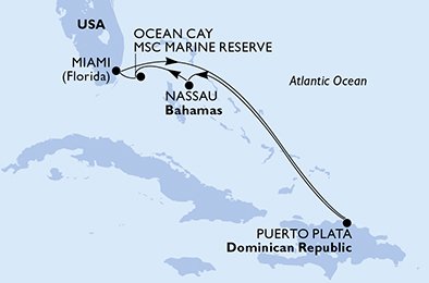 Itinéraire de votre croisière Croisière Caraïbes  Antilles  