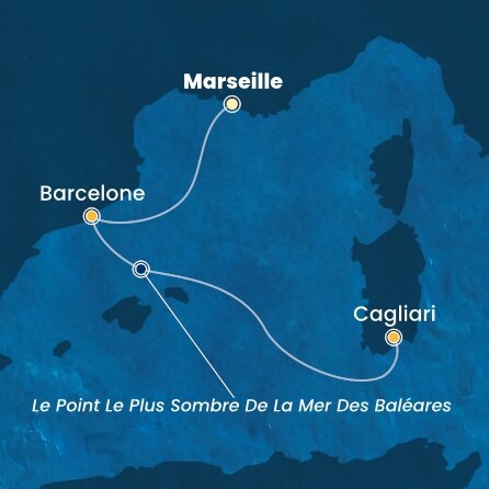 Itinéraire de votre croisière Croisière Méditerranée  