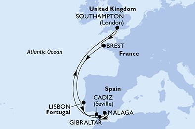 Itinéraire de votre croisière Croisière Europe du Nord  
