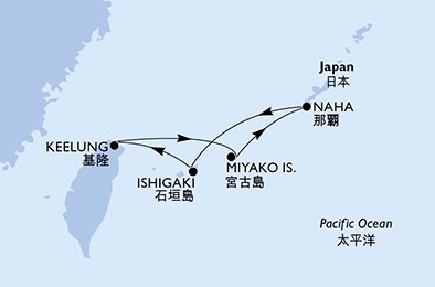 Itinéraire de votre croisière Croisière Asie  
