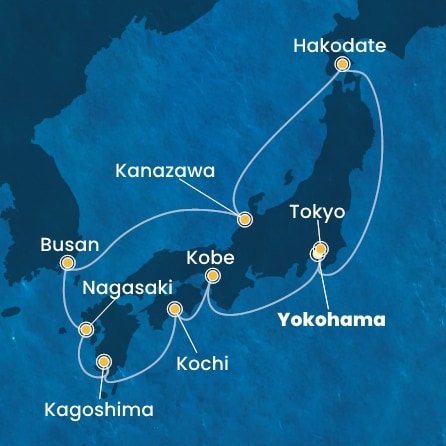 Itinéraire de votre croisière Croisière Asie  