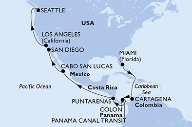 Itinéraire de votre croisière Croisière Caraïbes  Antilles  