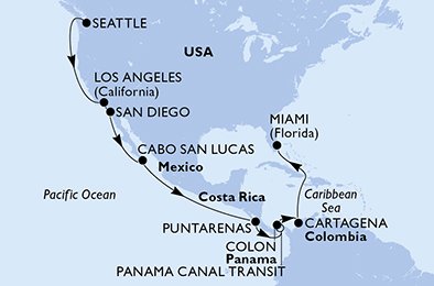 Itinéraire de votre croisière Croisière Caraïbes  Antilles  