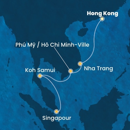 Itinéraire de votre croisière Croisière Asie  