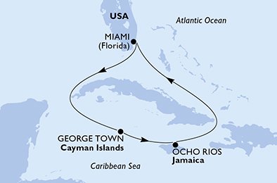 Itinéraire de votre croisière Croisière Caraïbes  Antilles  