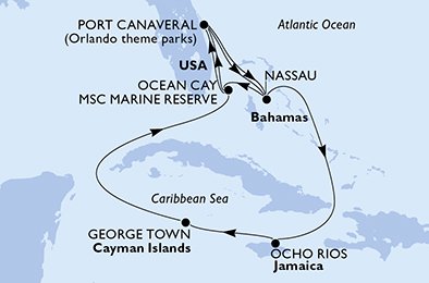 Itinéraire de votre croisière Croisière Caraïbes  Antilles  