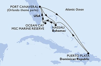 Itinéraire de votre croisière Croisière Caraïbes  Antilles  