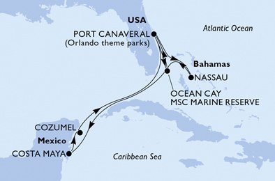 Itinéraire de votre croisière Croisière Caraïbes  Antilles  