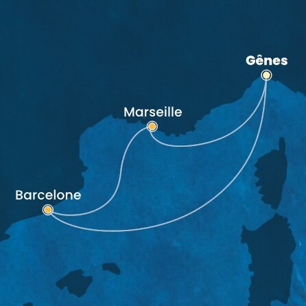 Itinéraire de votre croisière Croisière Méditerranée  