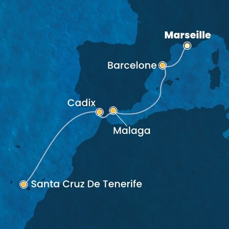 Itinéraire de votre croisière Croisière Canaries  