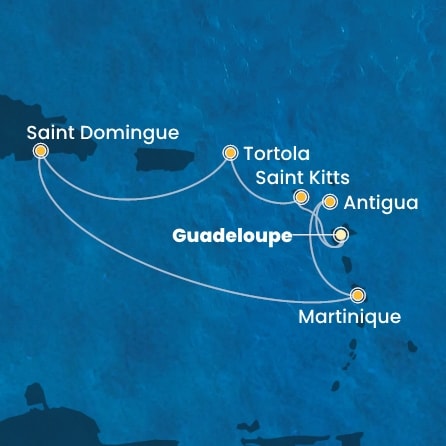 Itinéraire de votre croisière Croisière Caraïbes  Antilles  