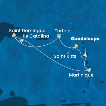 Itinéraire de votre croisière Croisière Caraïbes  Antilles  