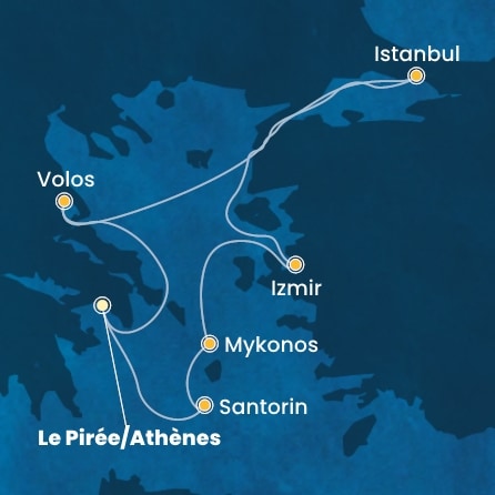 Itinéraire de votre croisière Croisière Iles grecques  