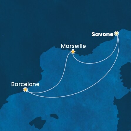 Itinéraire de votre croisière Croisière Méditerranée  