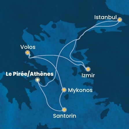 Itinéraire de votre croisière Croisière Iles grecques  
