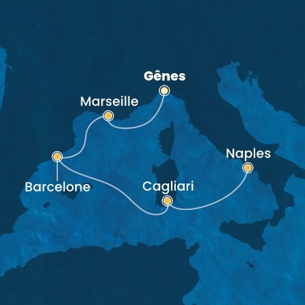 Itinéraire de votre croisière Croisière Méditerranée  