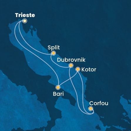 Itinéraire de votre croisière Croisière Adriatique  