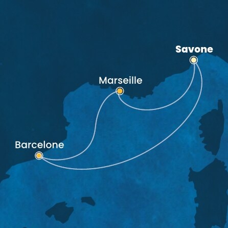Itinéraire de votre croisière Croisière Méditerranée  