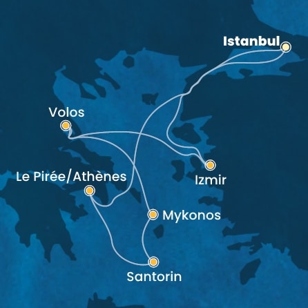 Itinéraire de votre croisière Croisière Iles grecques  