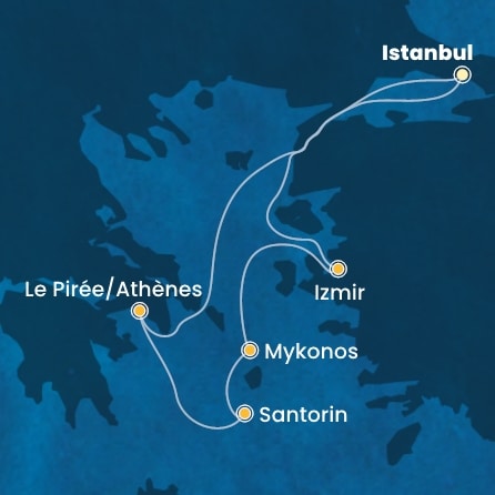 Itinéraire de votre croisière Croisière Iles grecques  