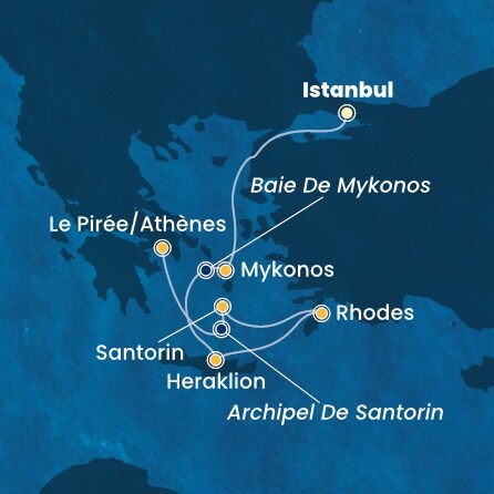 Itinéraire de votre croisière Croisière Iles grecques  