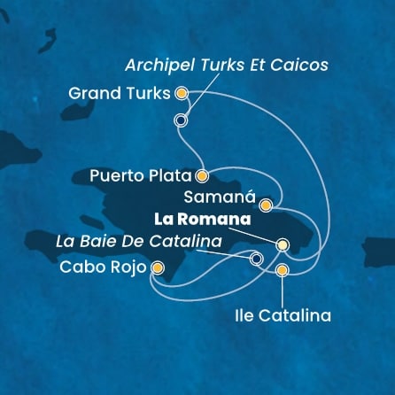 Itinéraire de votre croisière Croisière Caraïbes  Antilles  