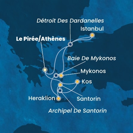 Itinéraire de votre croisière Croisière Iles grecques  