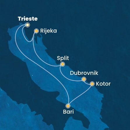 Itinéraire de votre croisière Croisière Adriatique  