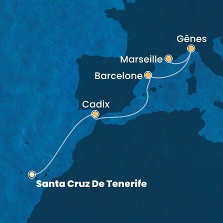 Itinéraire de votre croisière Croisière Canaries  