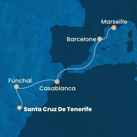 Itinéraire de votre croisière Croisière Canaries  