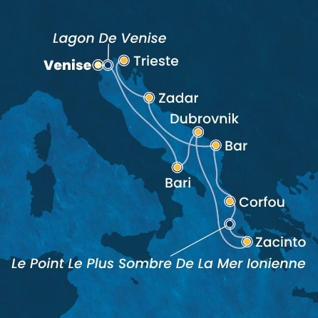 Itinéraire de votre croisière Croisière Iles grecques  