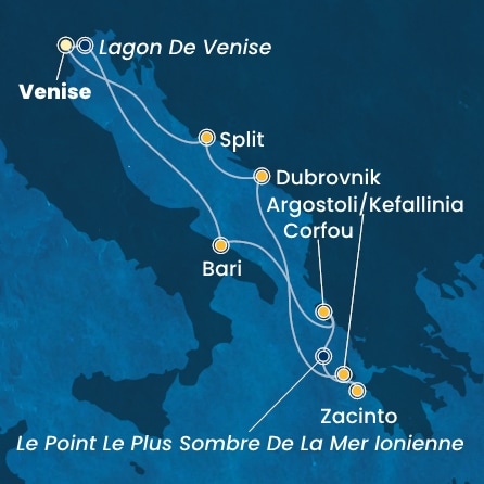 Itinéraire de votre croisière Croisière Adriatique  
