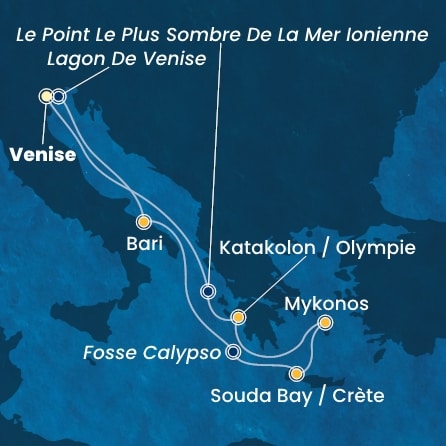 Itinéraire de votre croisière Croisière Iles grecques  