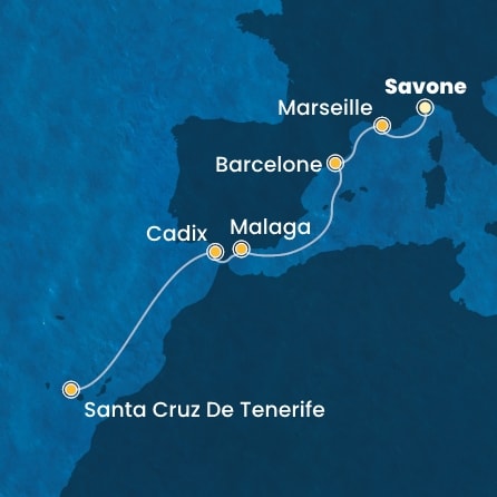 Itinéraire de votre croisière Croisière Canaries  