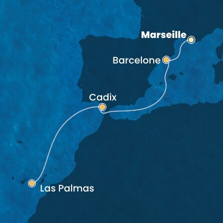 Itinéraire de votre croisière Croisière Canaries  
