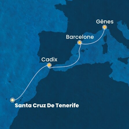 Itinéraire de votre croisière Croisière Canaries  