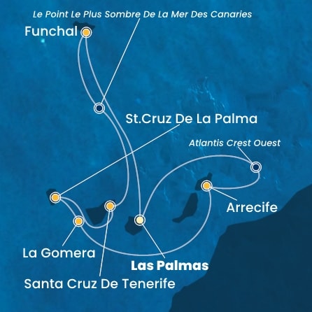 Itinéraire de votre croisière Croisière Canaries  