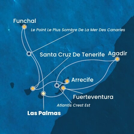 Itinéraire de votre croisière Croisière Canaries  