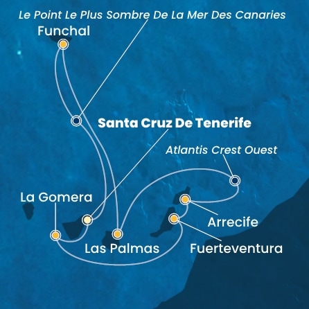 Itinéraire de votre croisière Croisière Canaries  