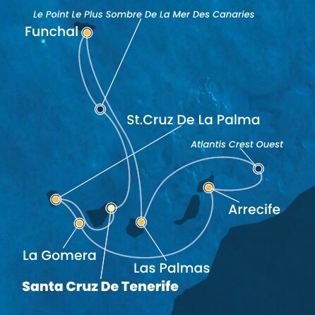 Itinéraire de votre croisière Croisière Canaries  