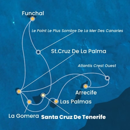 Itinéraire de votre croisière Croisière Canaries  