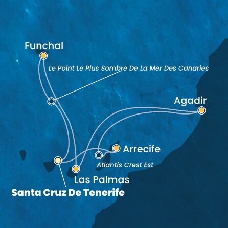 Itinéraire de votre croisière Croisière Canaries  