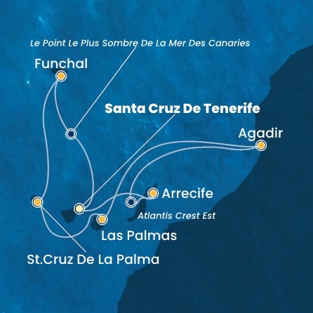Itinéraire de votre croisière Croisière Canaries  