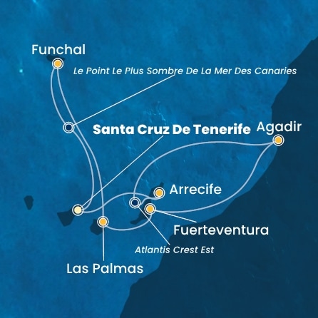 Itinéraire de votre croisière Croisière Canaries  