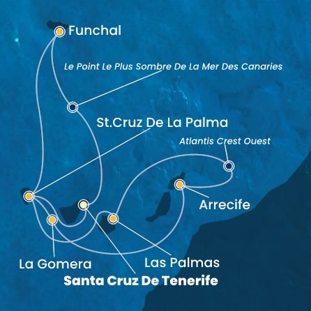 Itinéraire de votre croisière Croisière Canaries  