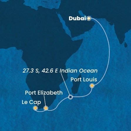Itinéraire de votre croisière Croisière Moyen orient  