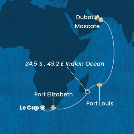Itinéraire de votre croisière Croisière Moyen orient  