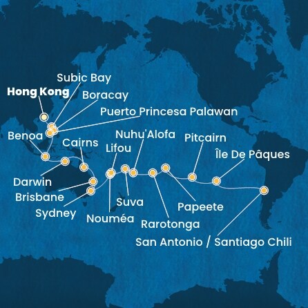Itinéraire de votre croisière Croisière Asie  