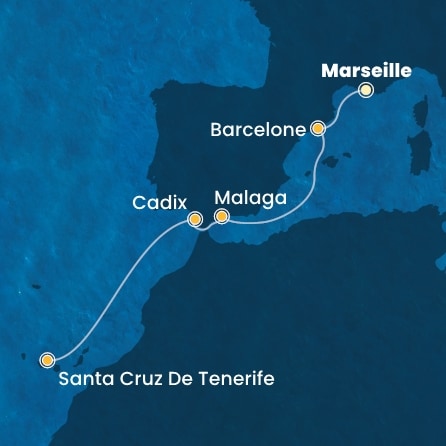 Itinéraire de votre croisière Croisière Canaries  